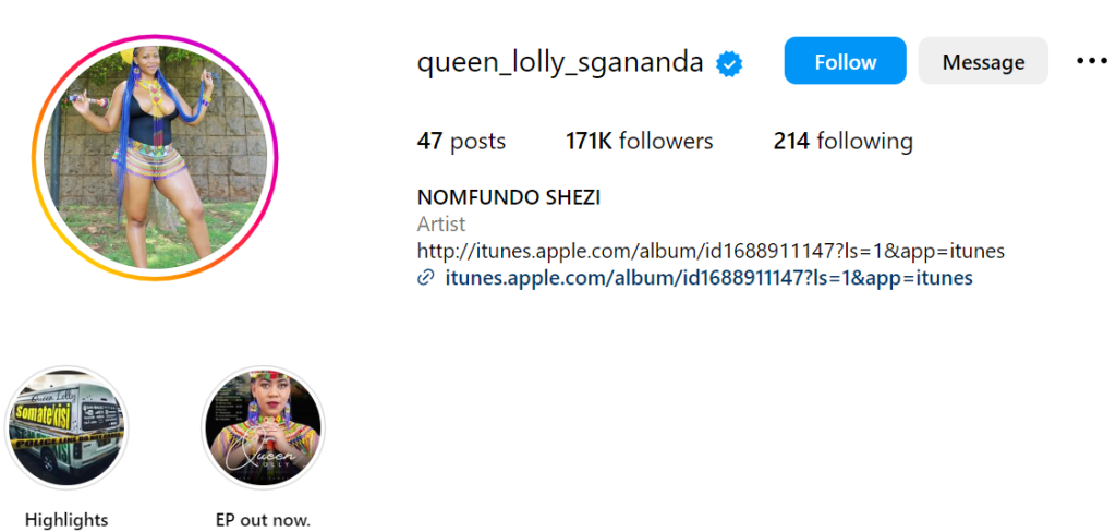 Queen Lolly Instagram