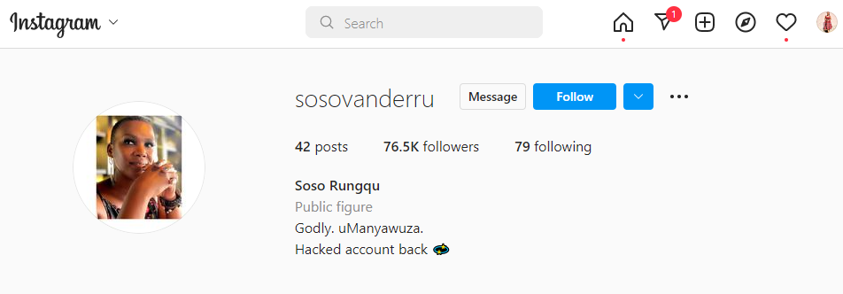 Soso Rungqu Instagram